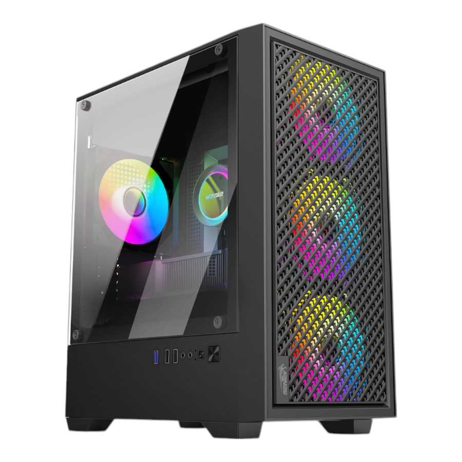 GABINETE SENTEY H12 6120-SF RGB BLACK 4FAN
