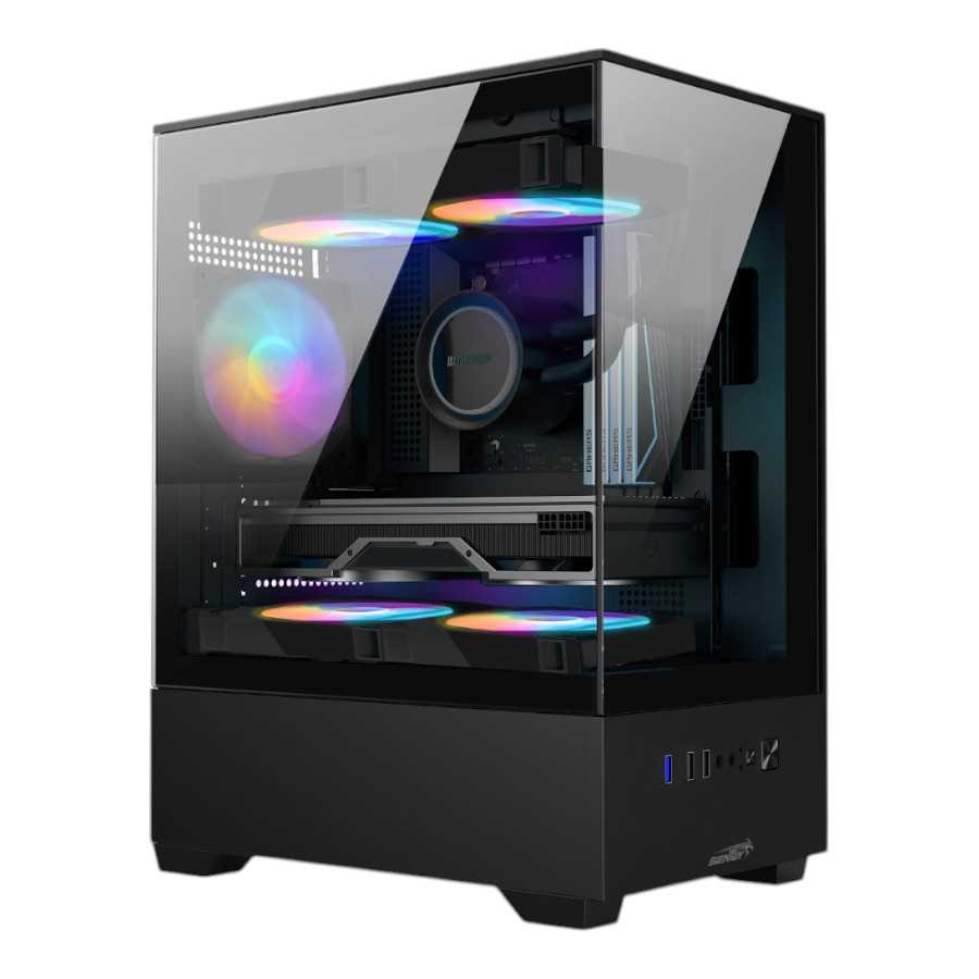 GABINETE SENTEY H11 6110-SF 5 FAN FRGB BLACK