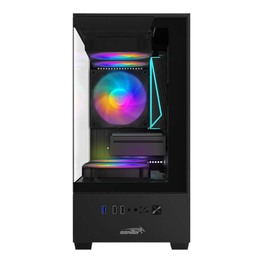 GABINETE SENTEY H11 6110-SF 5 FAN FRGB BLACK