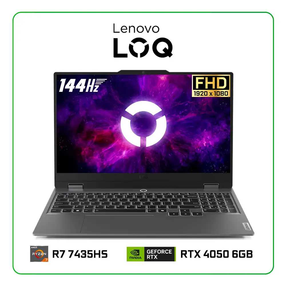 NOTEBOOK LENOVO LOQ 15ARP9 (AMD R7 7435HS/24GB DDR5/M.2 512GB /FHD 15.6