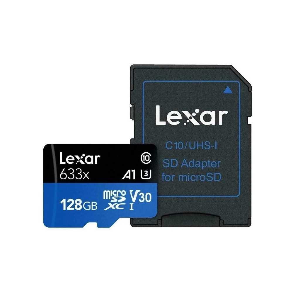 MEMORIA MICRO SD 128GB LEXAR 633X U3 ADAPT C10