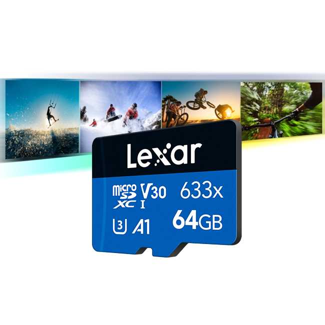 MEMORIA MICRO SD 64GB LEXAR 633X U1 ADAPT C10