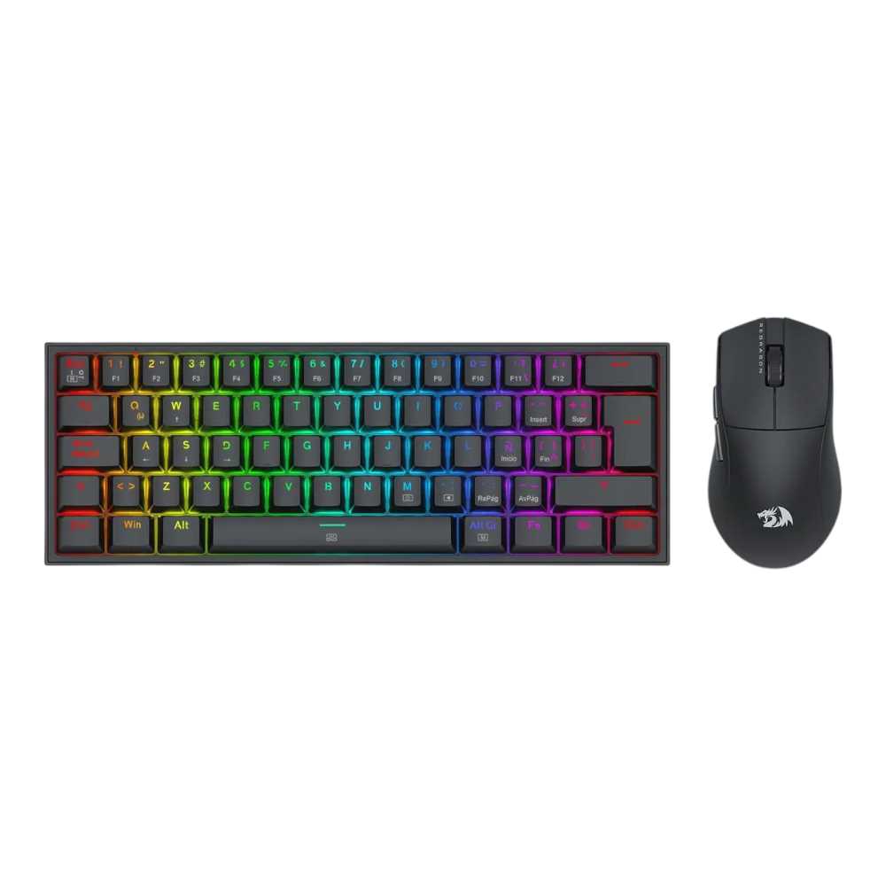 COMBO REDRAGON S143 2 EN 1(TECLADO K617RGB SP Y MOUSE M724)
