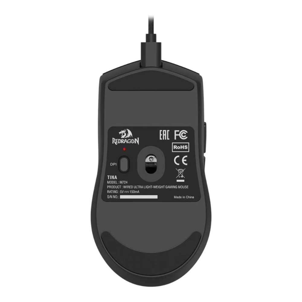 MOUSE REDRAGON KING M724 BLACK