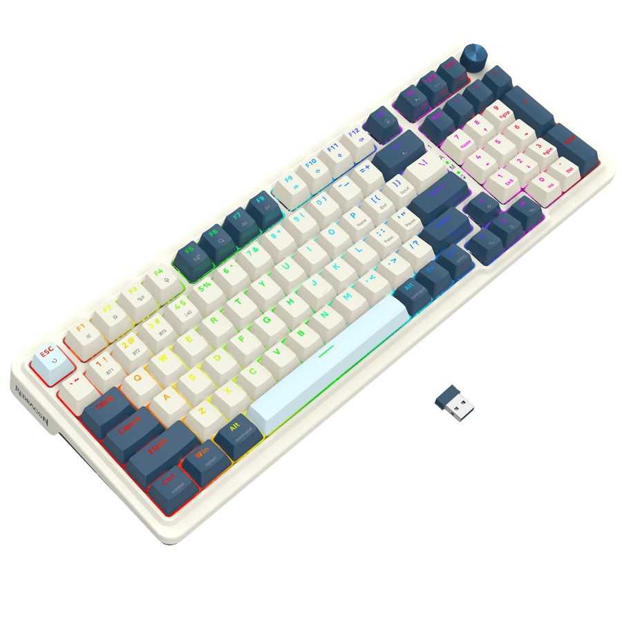 TECLADO REDRAGON EISA K686WB-RGB PRO WHITE/BLUE