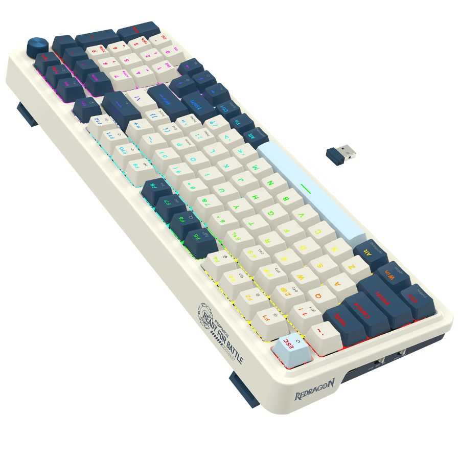 TECLADO REDRAGON EISA K686WB-RGB PRO WHITE/BLUE