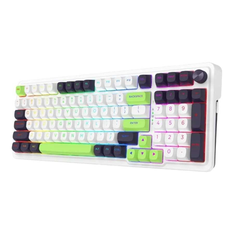 TECLADO REDRAGON EISA K686WBG-RGB MAX EN (WHITE, BLACK, GREEN)
