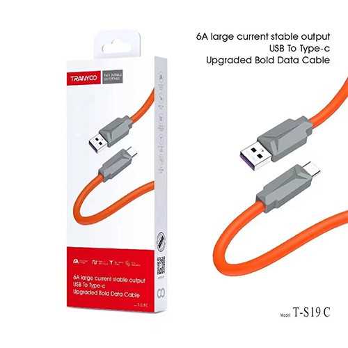 CABLE USB A TIPO C TRANYOO 1M 6A T-S19C