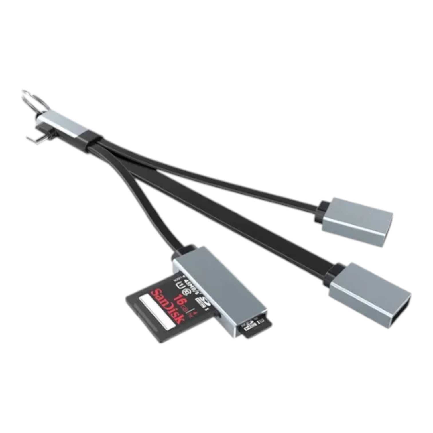 CONVERSOR TIPO C 3.0 A USB 3.0 + USB 2.0 + LECTOR MICRO USB SEISA HC-06C