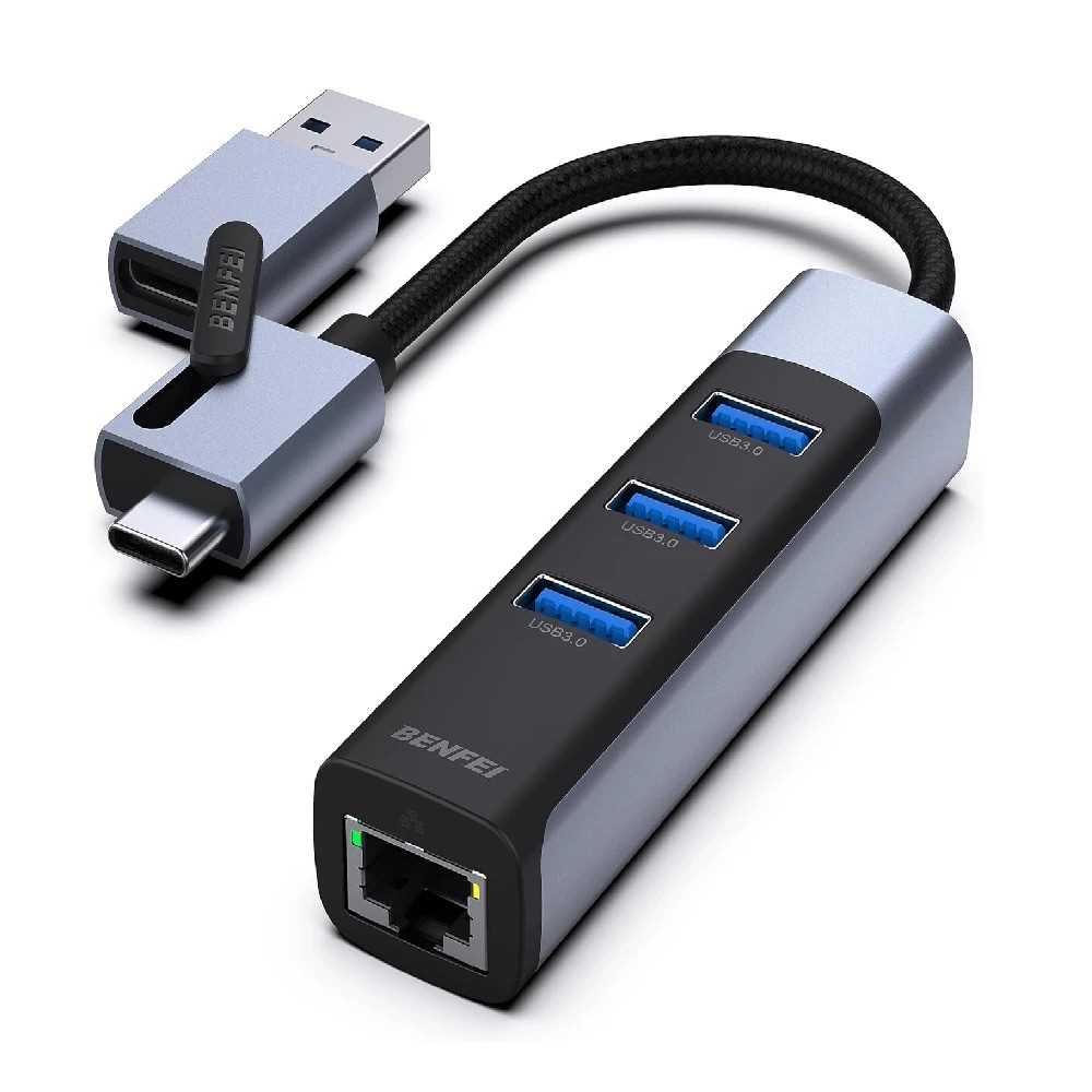 HUB TIPO C A USB 3.0 4 PUERTOS SEISA BF-350 + RED