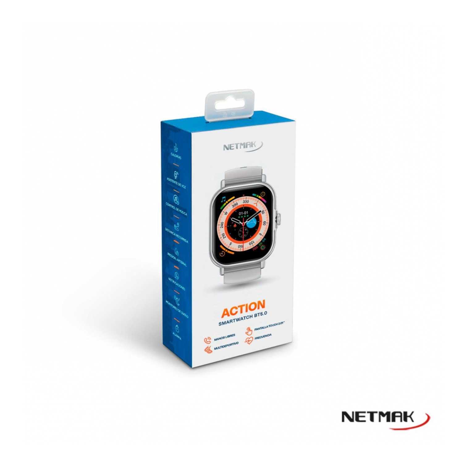 RELOJ SMARTWATCH NETMAK NM-ACTION GRIS