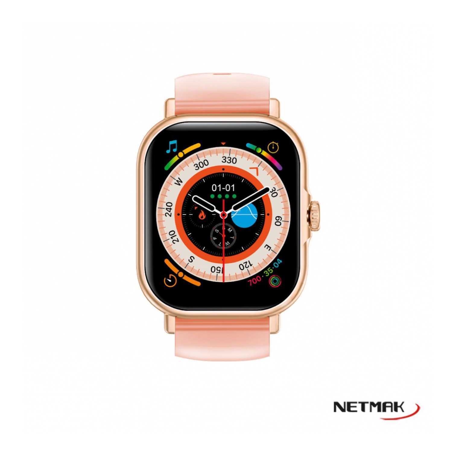 RELOJ SMARTWATCH NETMAK NM-ACTION ROSA