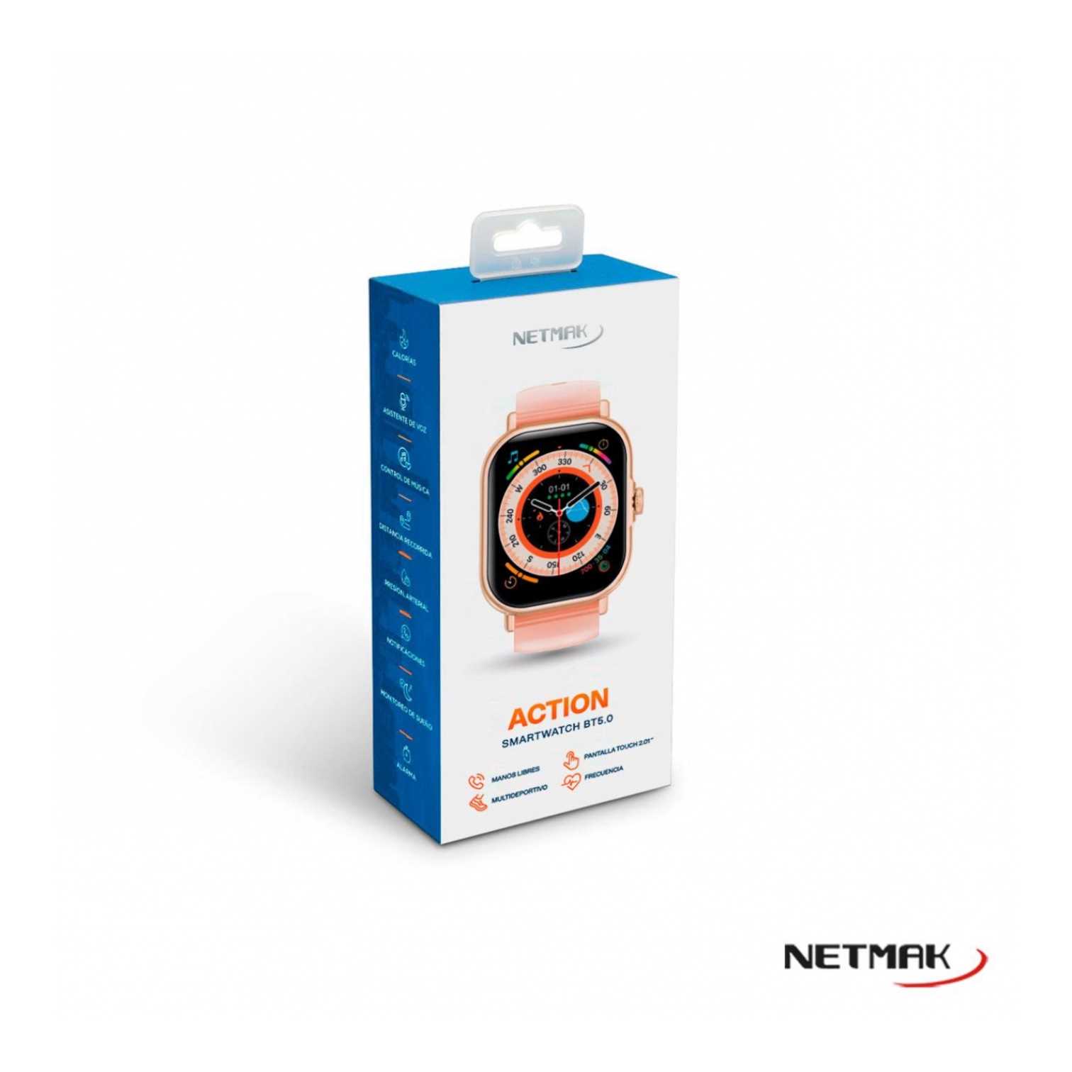 RELOJ SMARTWATCH NETMAK NM-ACTION ROSA