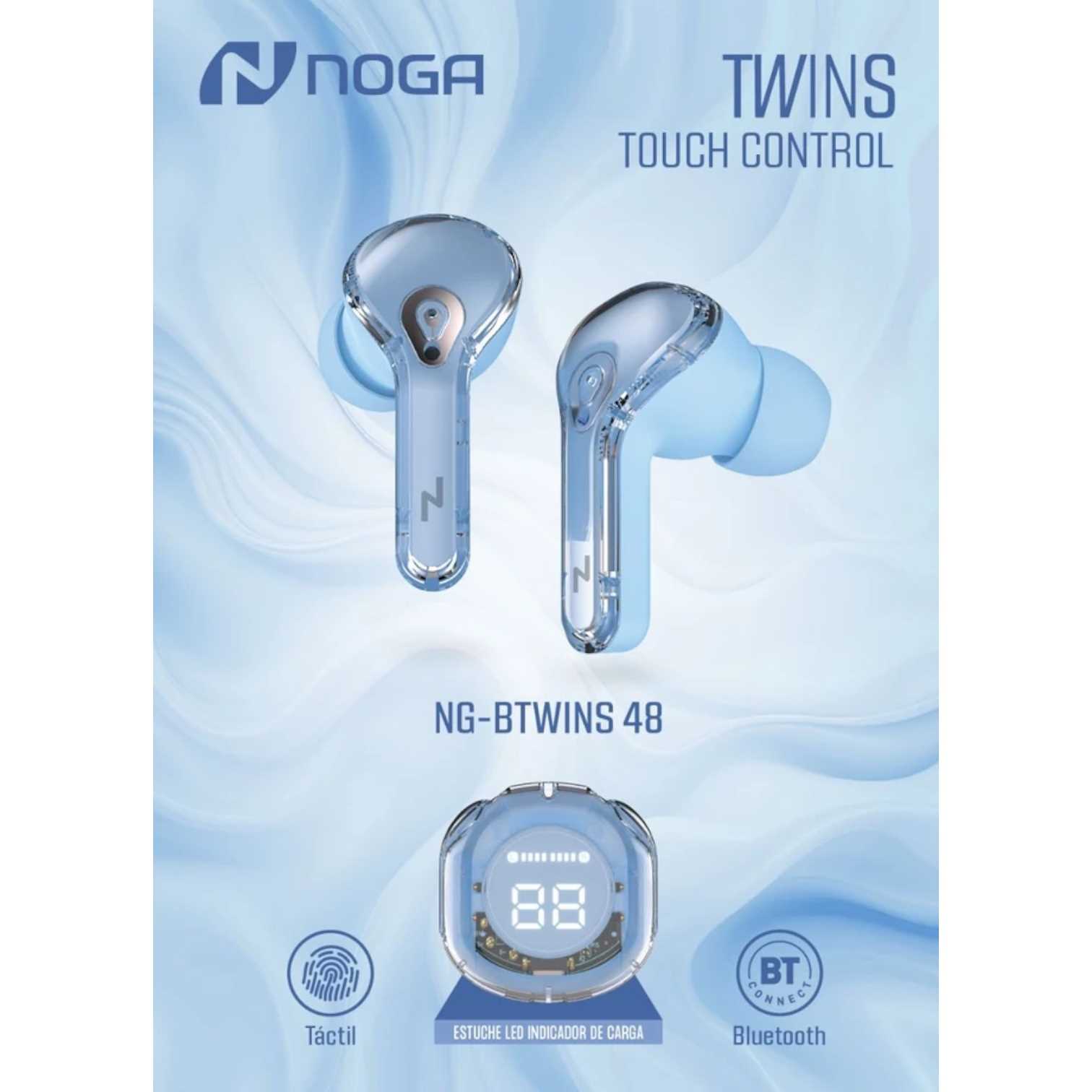 AURICULAR BT NOGANET BTWINS 48 AZUL