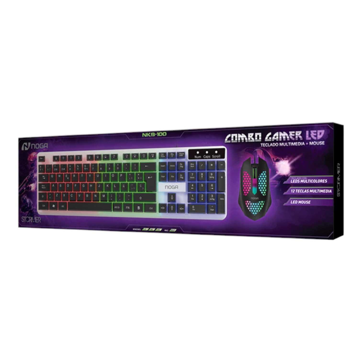 TECLADO Y MOUSE NOGANET NKB-100 RGB
