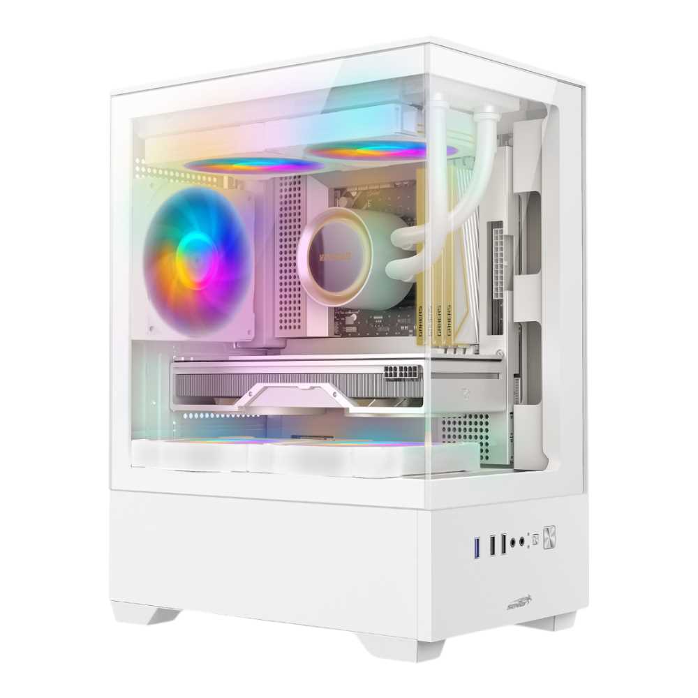 GABINETE SENTEY H11 6110-SF 5 FAN FRGB WHITE