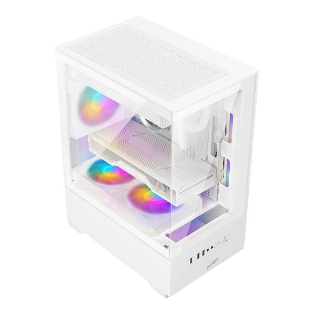 GABINETE SENTEY H11 6110-SF 5 FAN FRGB WHITE