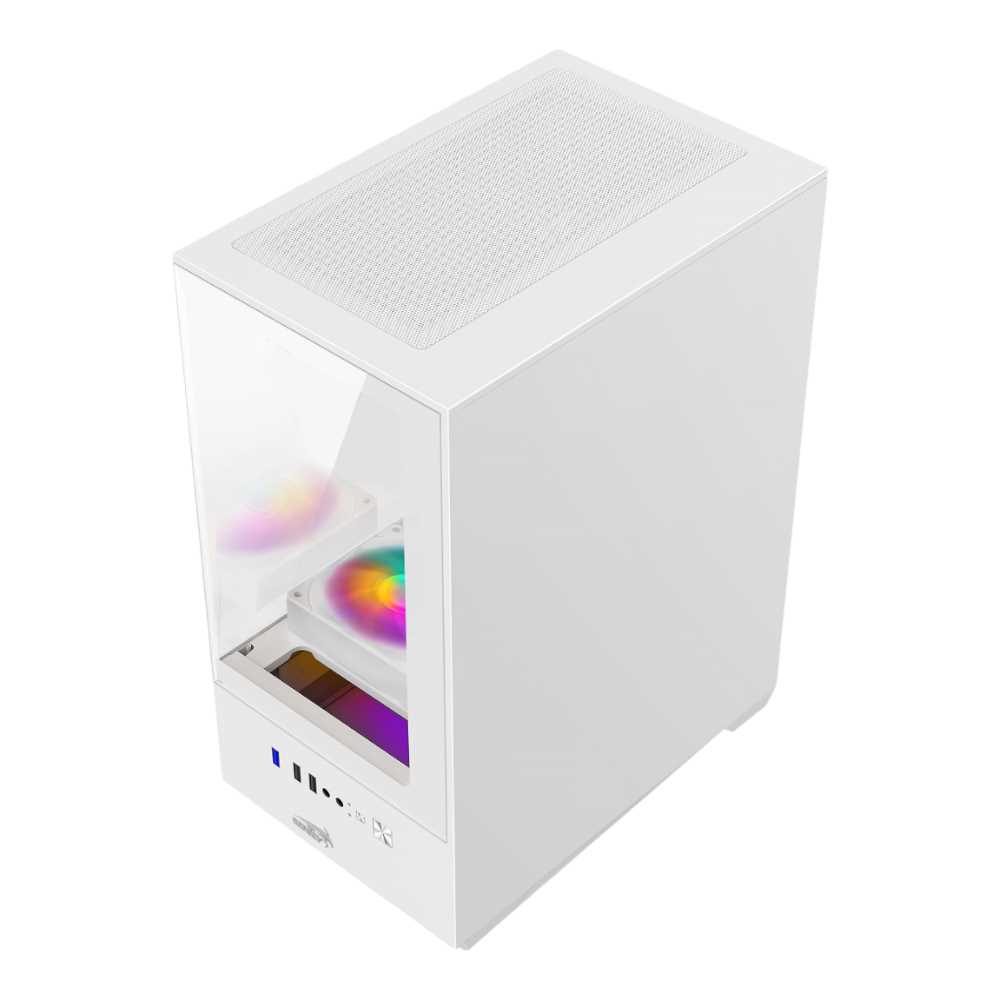 GABINETE SENTEY H11 6110-SF 5 FAN FRGB WHITE