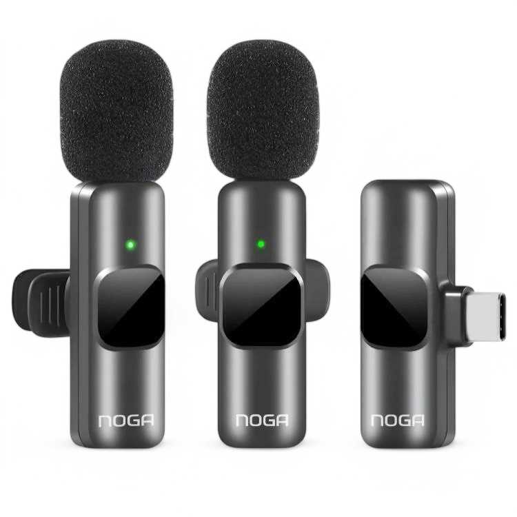MICROFONO CORBATERO INALAMBRICO TIPO C NOGANET NG-MI9S DOBLE