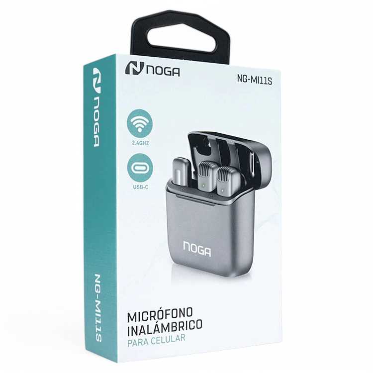 MICROFONO CORBATERO INALAMBRICO TIPO C NOGANET NG-MI11S DOBLE
