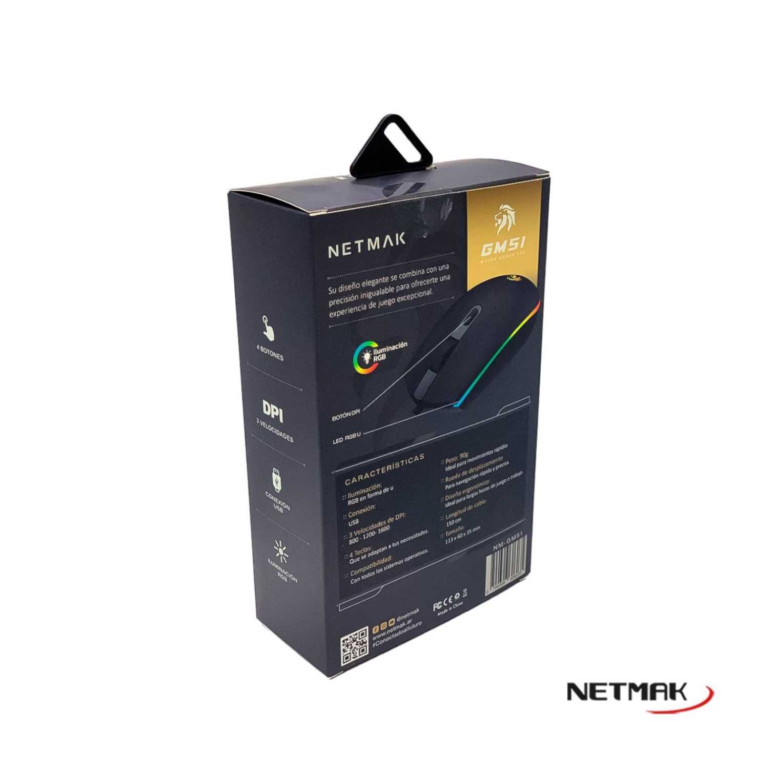 MOUSE NETMAK GAMER NM-GM51 4D RGB