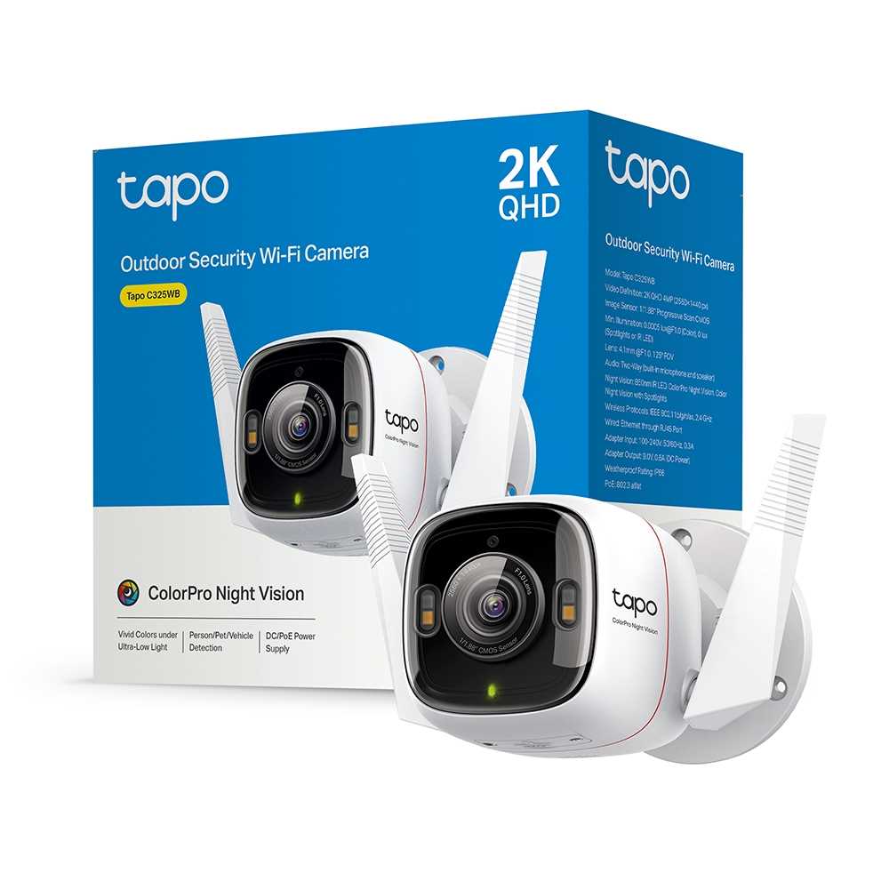 CAMARA IP WIFI TP-LINK TAPO C325WB 2K QHD 360 EXTERIOR