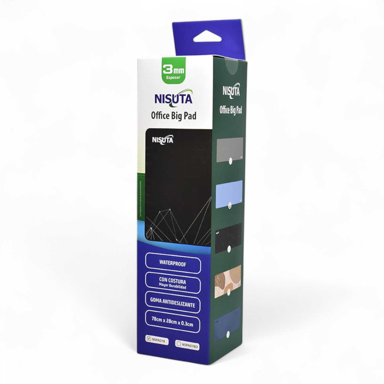 PAD MOUSE NISUTA GAMER 78X28 3MM NSPAD78D