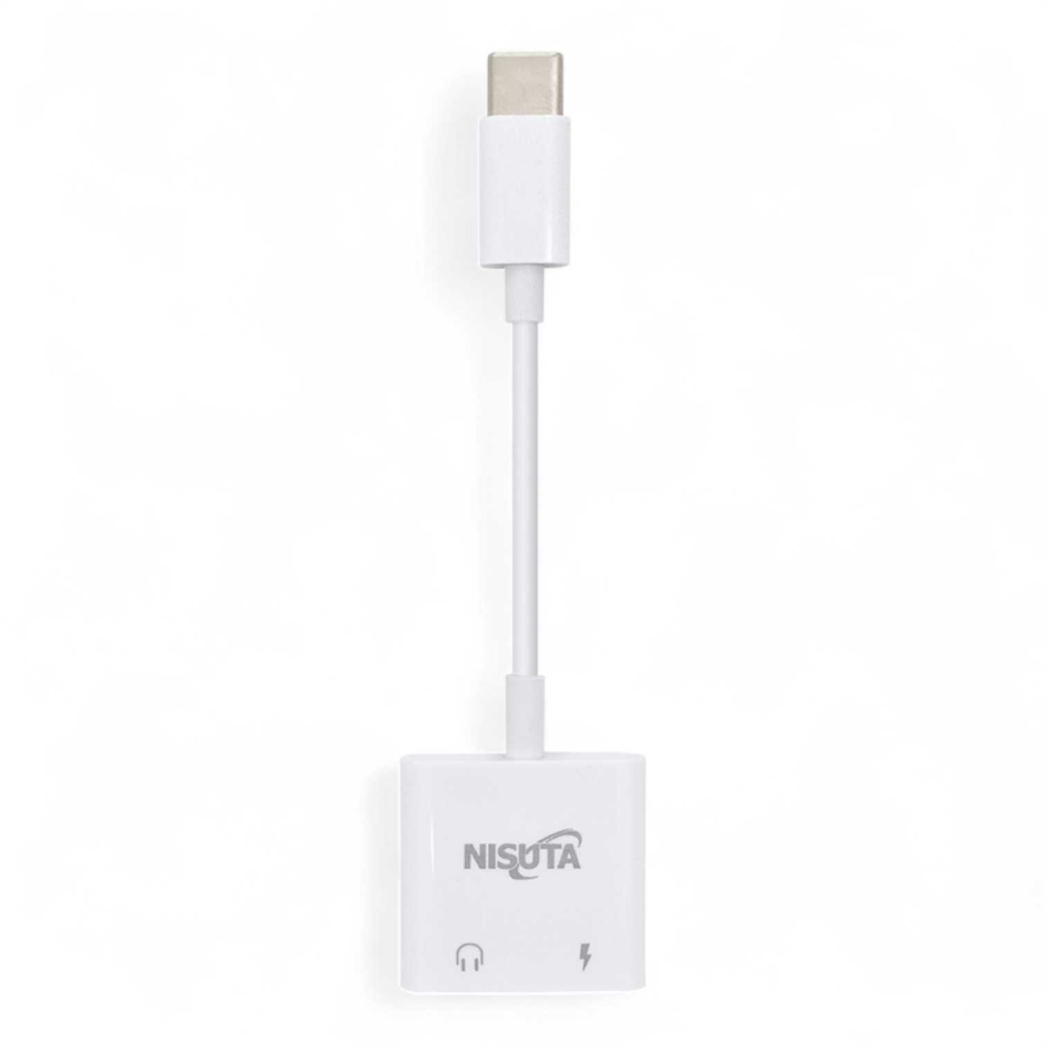 ADAPTADOR DE AUDIO NISUTA TIPO C A 3.5M + CARGA NSCOUSAUC