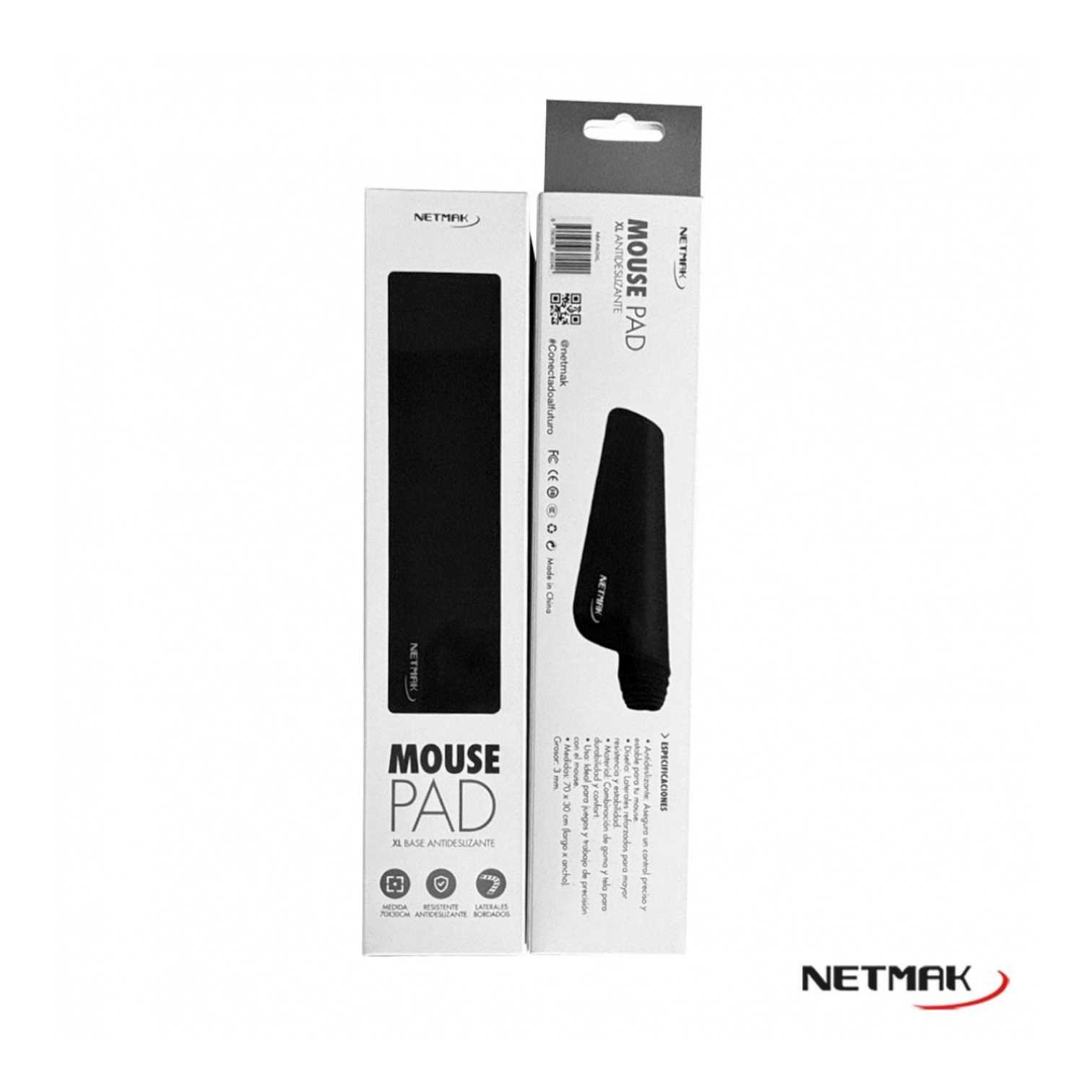 PAD MOUSE NETMAK NEGRO 70X30CM NM-PADXL