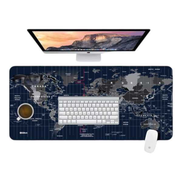 PAD MOUSE CDTEK  MAPS AZUL (NOTEBOOK + MOUSE) 84X38 CM