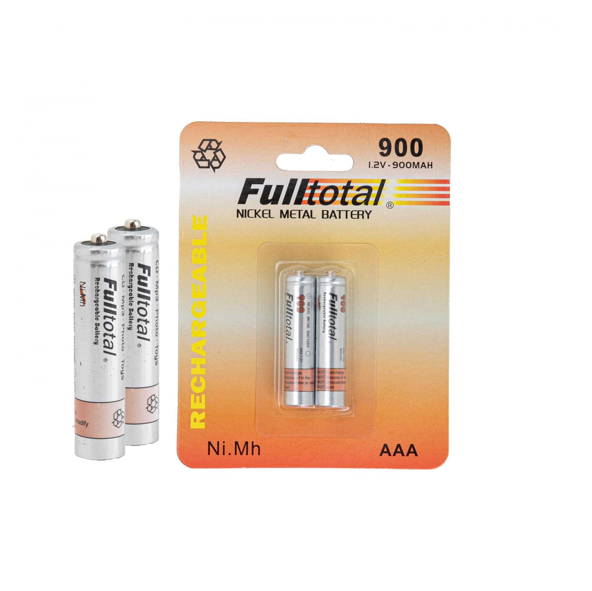 PILA RECARGABLE FULLTOTAL AAA 900MA X2