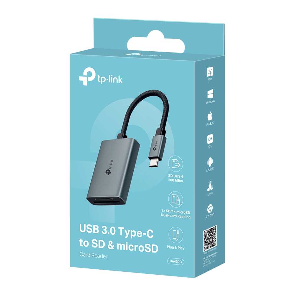 ADAPTADOR DE USB C A SD-MICRO SD UA430C TP-LINK