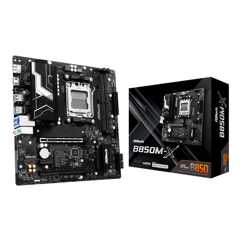 PLACA MADRE ASROCK B850M-X AM5 DDR5 (M.2 GEN5)