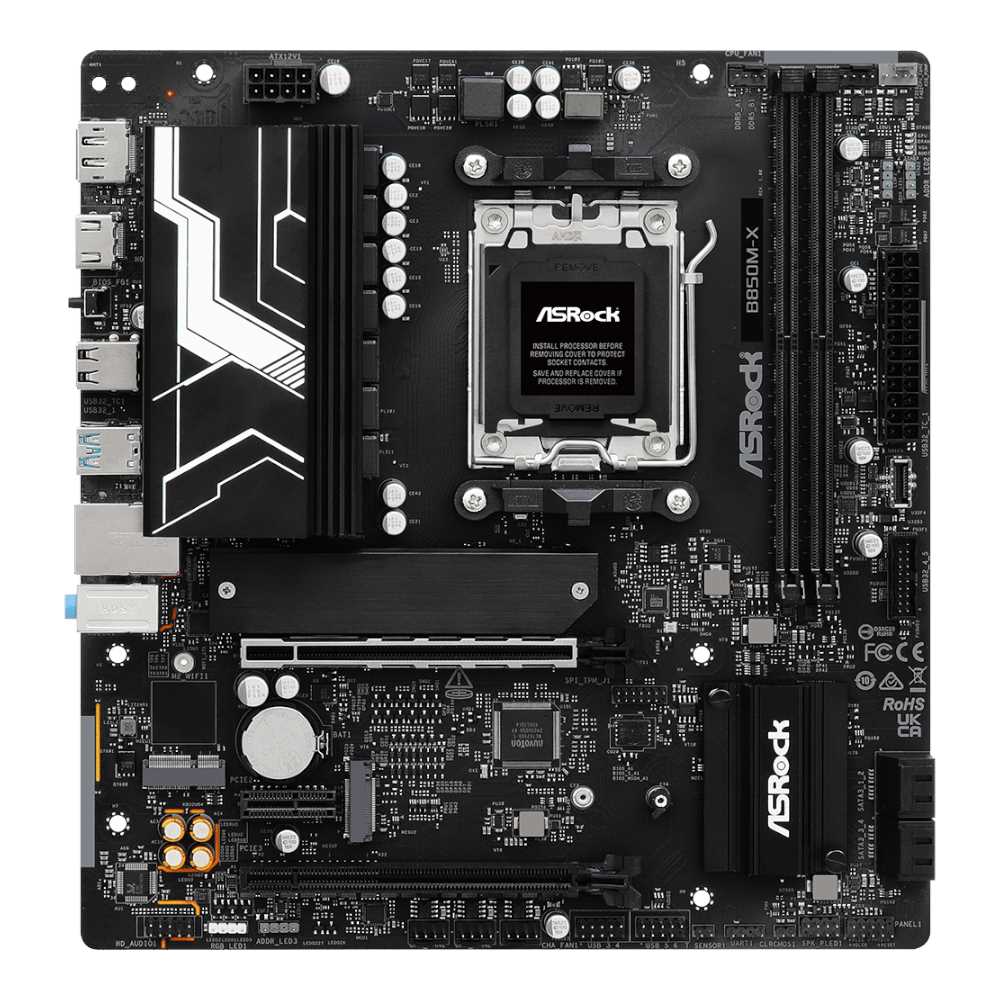PLACA MADRE ASROCK B850M-X AM5 DDR5 (M.2 GEN5)