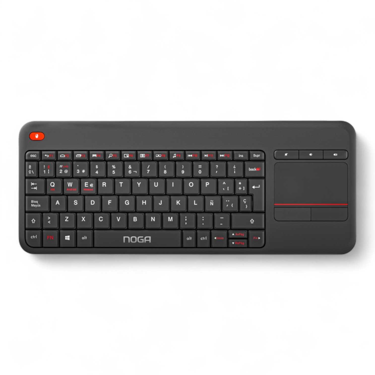 TECLADO NOGANET INALAMBRICO NKB-Q80 + BT NEGRO