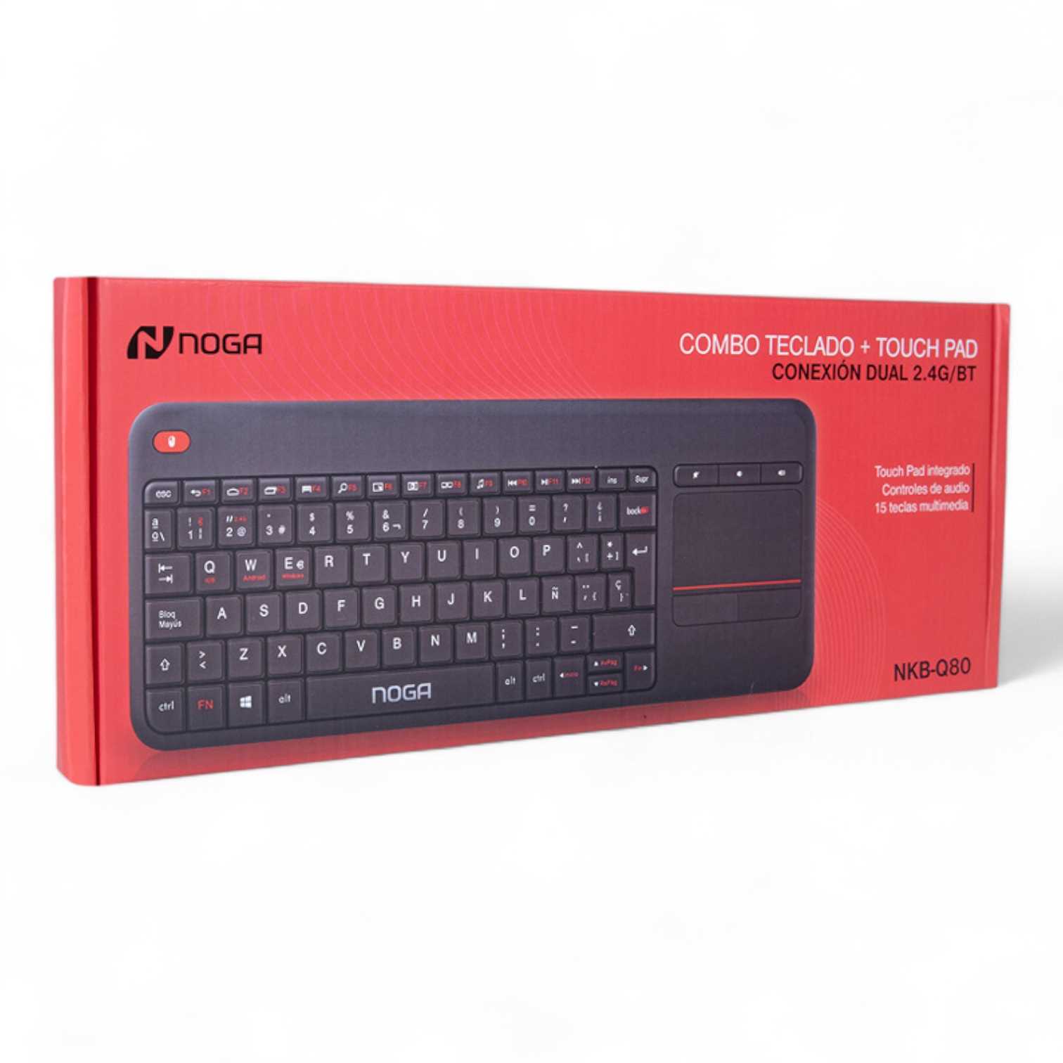 TECLADO NOGANET INALAMBRICO NKB-Q80 + BT NEGRO