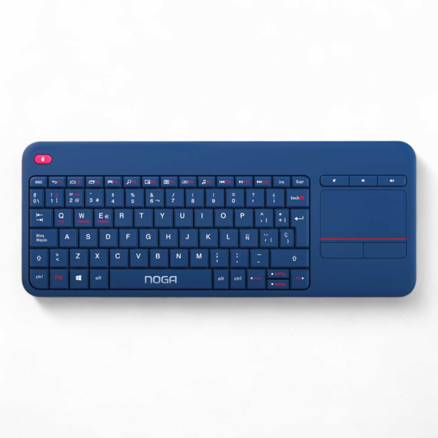 TECLADO NOGANET INALAMBRICO NKB-Q80 + BT AZUL