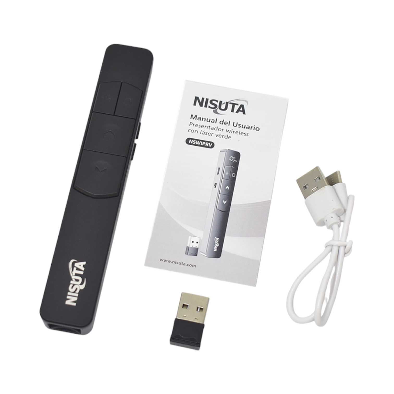 PUNTERO Y PRESENTADOR LASER NISUTA NSWIPRV WIRELESS 2.4GHZ RECARGABLE