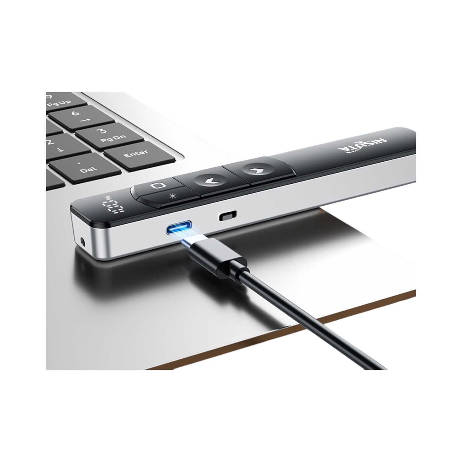 PUNTERO Y PRESENTADOR LASER NISUTA NSWIPRV WIRELESS 2.4GHZ RECARGABLE