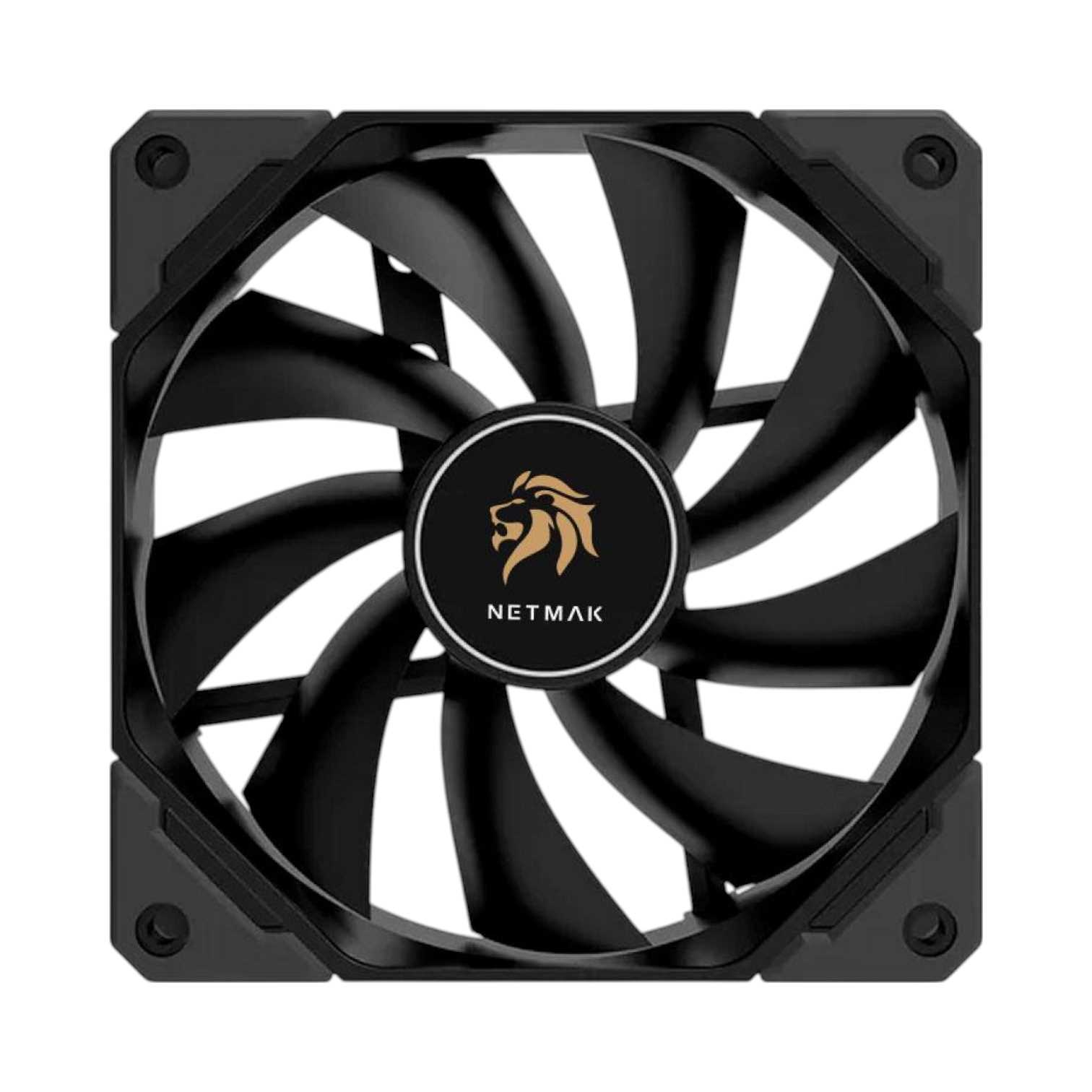 COOLER VENTILADOR NETMAK 120MM NM-12025 NEGRO