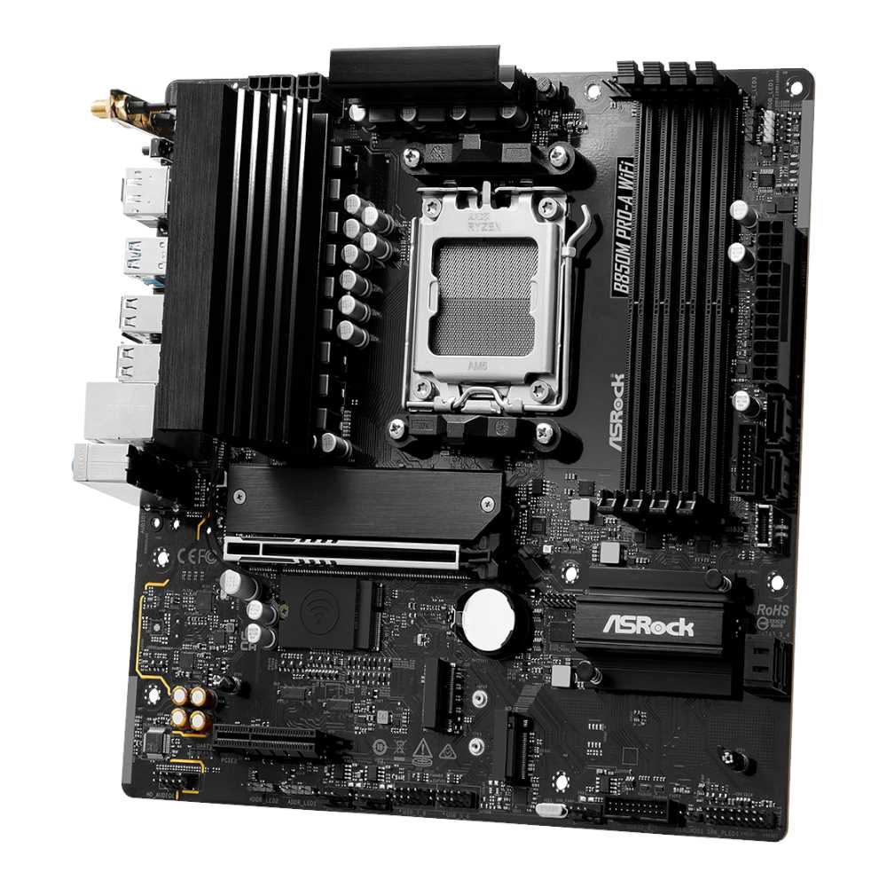 PLACA MADRE ASROCK B850M PRO-A WIFI AM5 DDR5 (M.2 GEN5)
