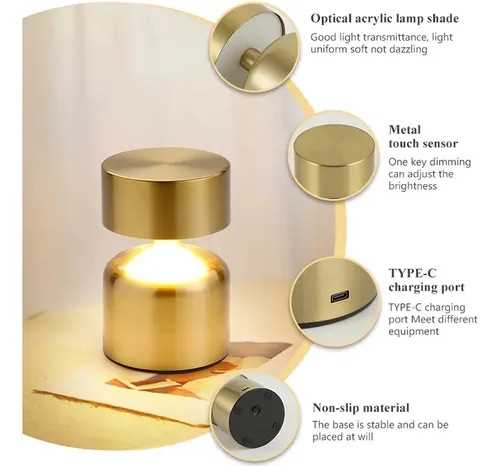 LAMPARA VELADOR LED FULL M25-001 TOUCH