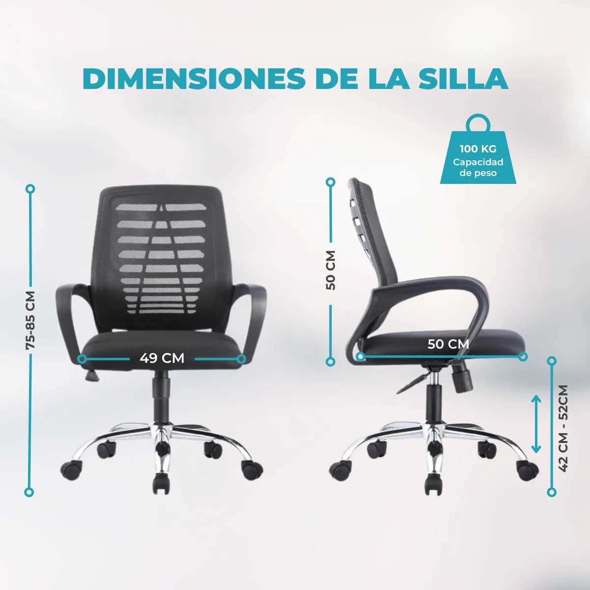 SILLA OFICINA GLOBAL TF101 REJILLA