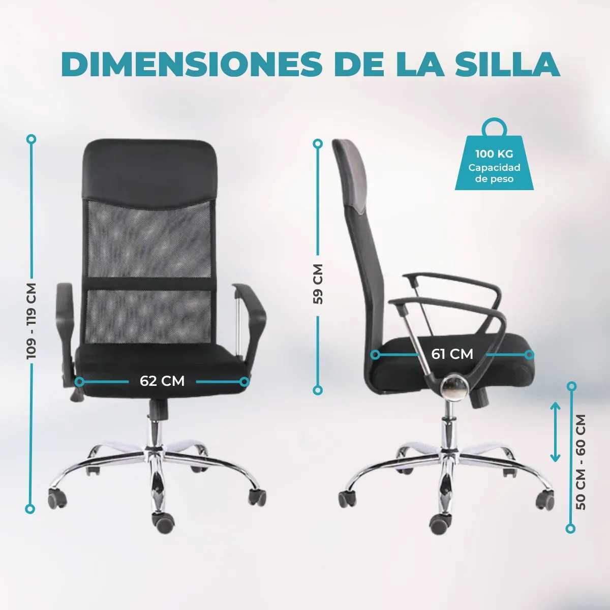 SILLA OFICINA GLOBAL TF102 REJILLA BLANCO
