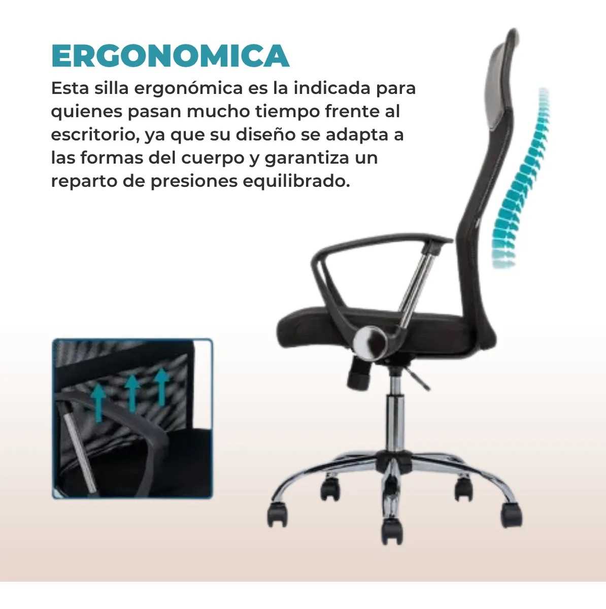 SILLA OFICINA GLOBAL TF102 REJILLA BLANCO