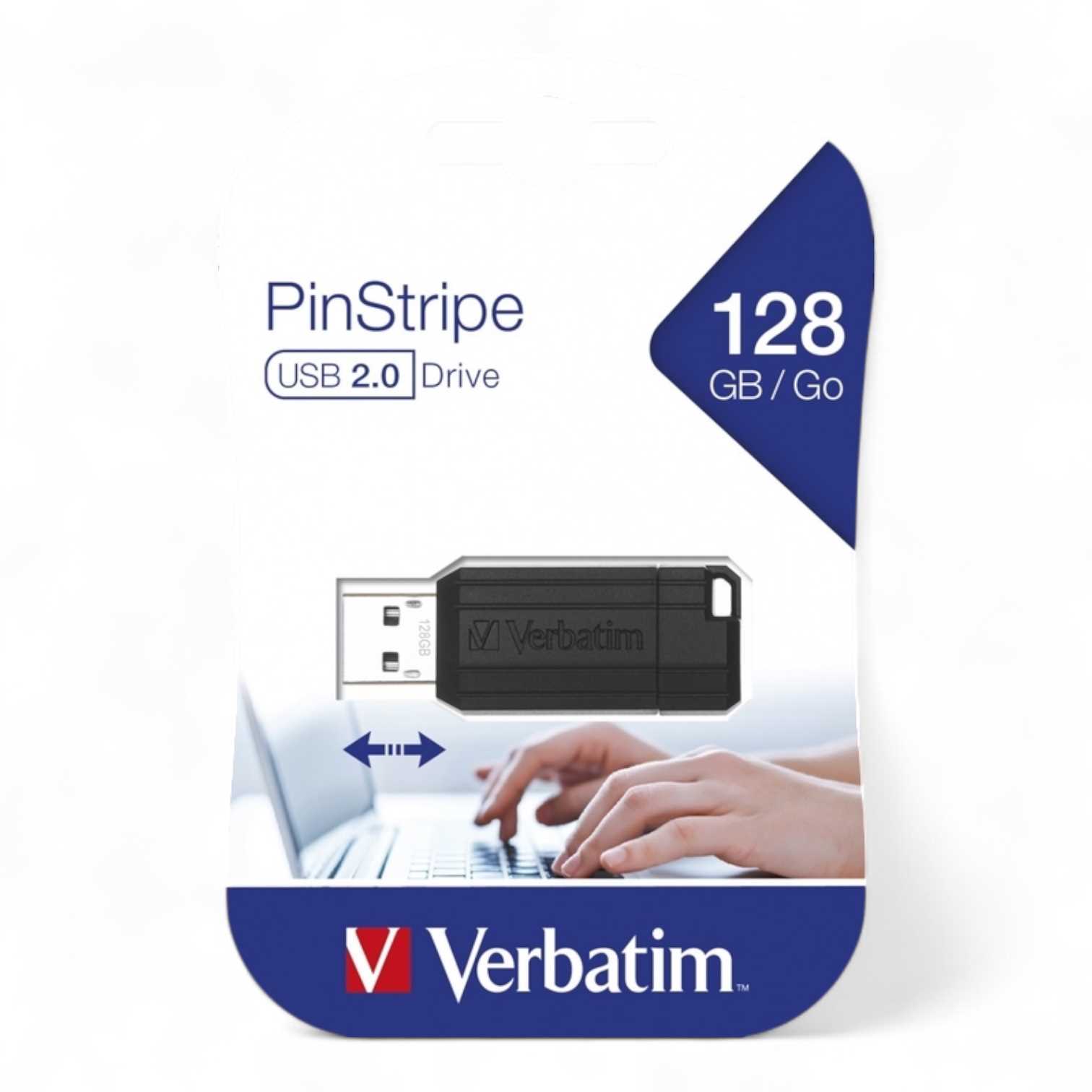 PENDRIVE 128GB 2.0 VERBATIM PINSTRIPE