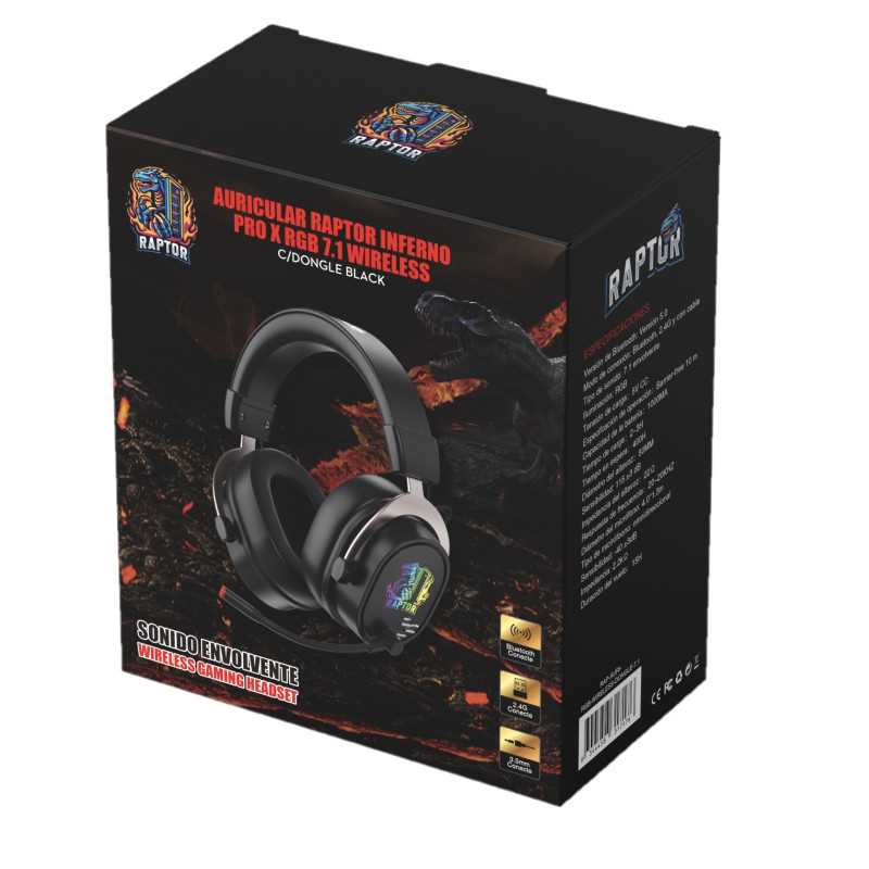 AURICULAR RAPTOR INFERNO PRO X 7.1 WIRELESS BLACK