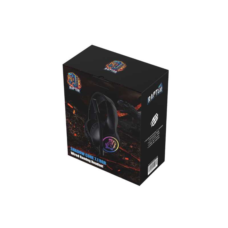 AURICULAR RAPTOR SHADOW CORE RGB 7.1 CANCELACION RUIDO USB/3.5MM