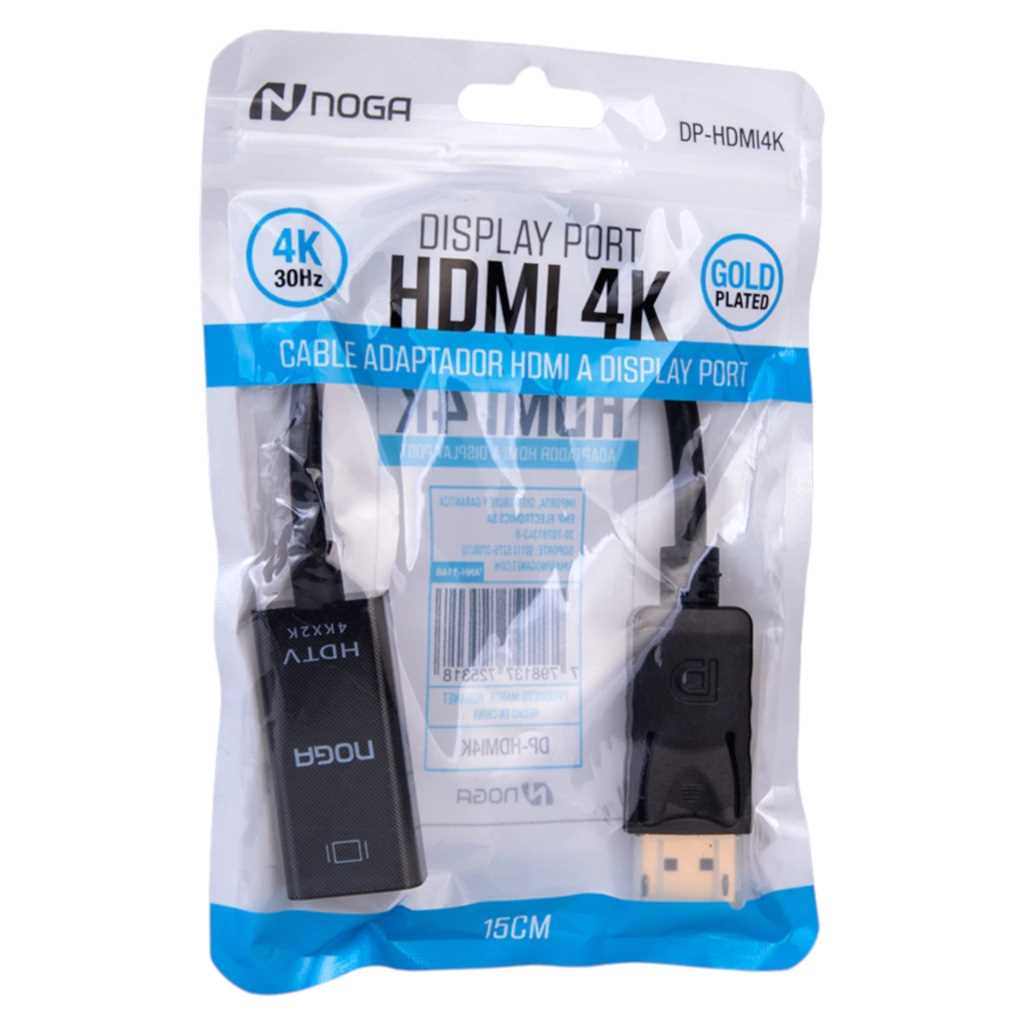 CONVERSOR DE DISPLAYPORT A HDMI HEMBRA NOGANET DP-HDMI4K CABLE 15CM