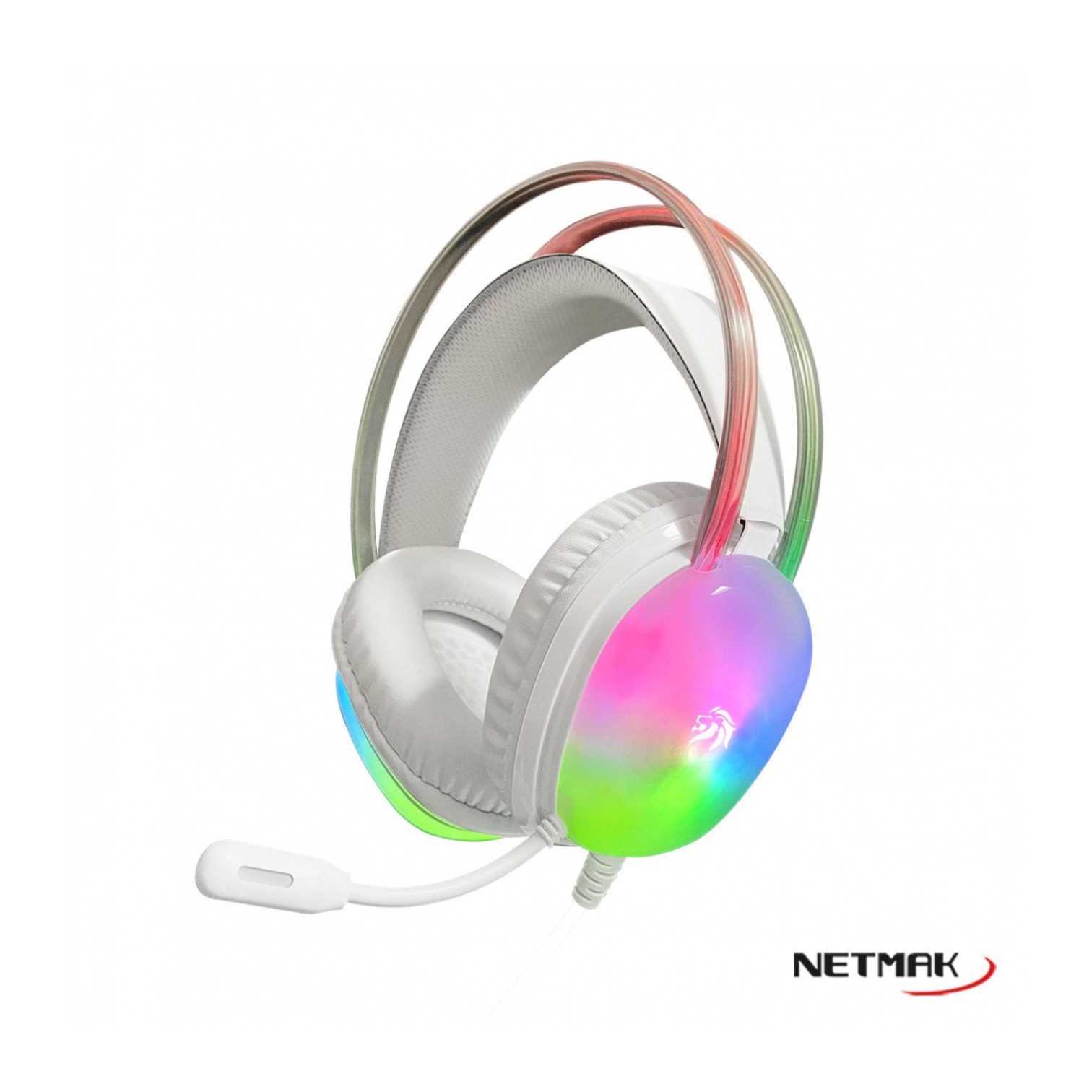 AURICULAR NETMAK VINCHA GAMER NM-N25 BLANCO